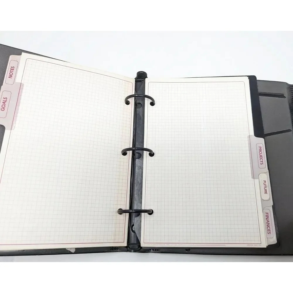 Vintage 90s Burgundy Day Runner Planner Calendar  71872